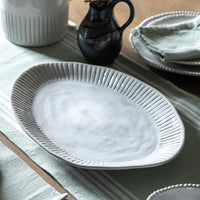 Gallery Interiors Ellington Organic Ridged Platter Natural