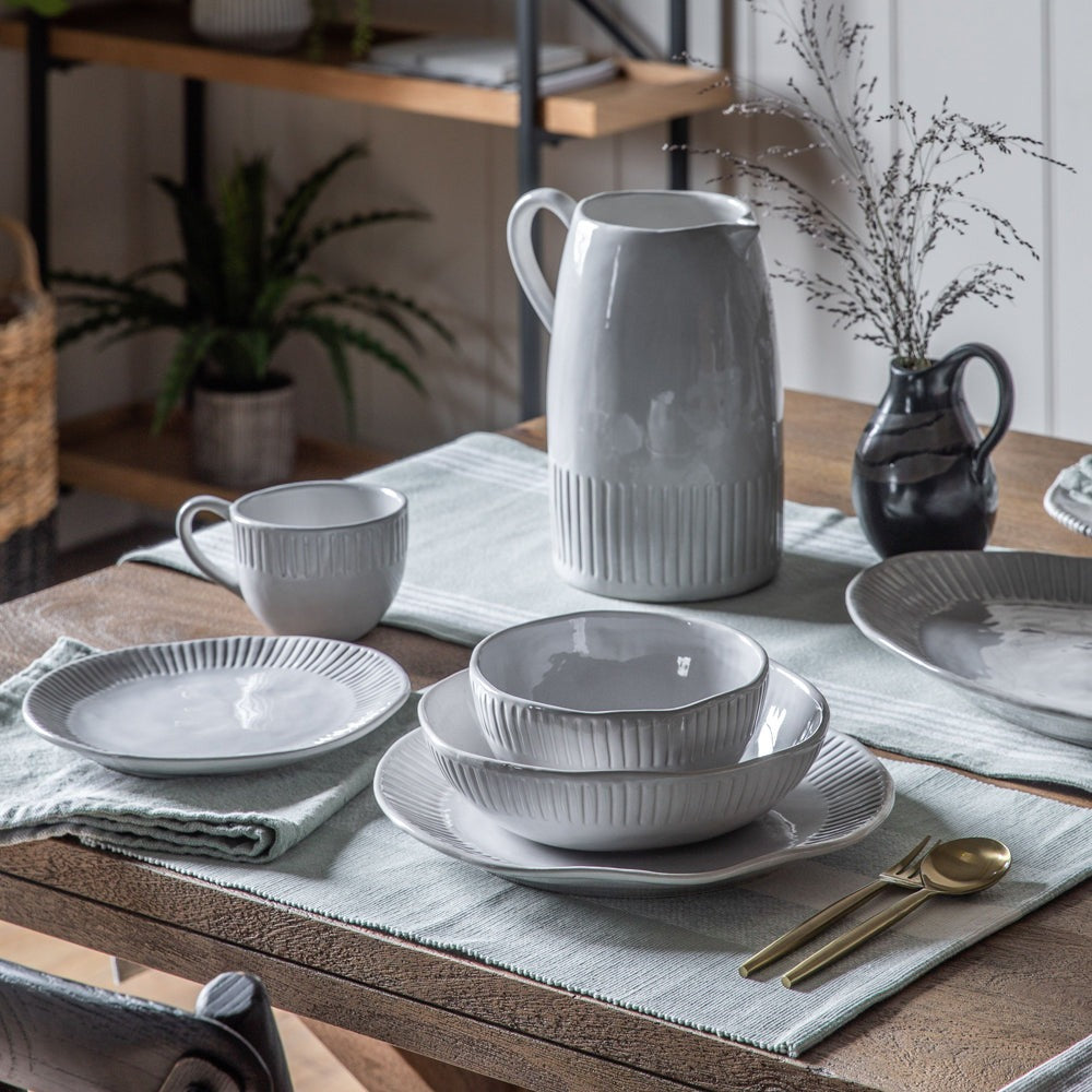 Ellington Set of 4 Organic Ridged Side Plates Natural GalleryDirect 2