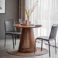 Gallery Interiors Goodwin 4 Seater Oak Slatted Dining Table