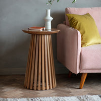 Gallery Interiors Goodwin Slatted Side Table Oak