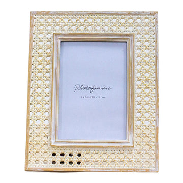 Gallery Interiors Mallory Photo Frame Rattan effect Natural