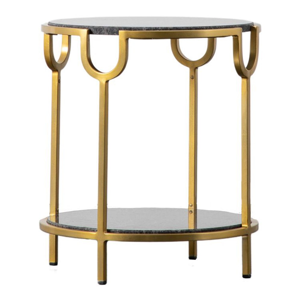 Gallery Interiors Petko Side Table Black Marble