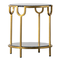 Gallery Interiors Petko Side Table Black Marble