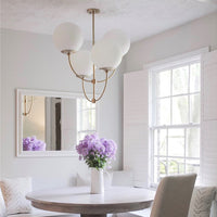 Hudson Valley Lighting Carrie 4 Light Chandelier in Aged Brass