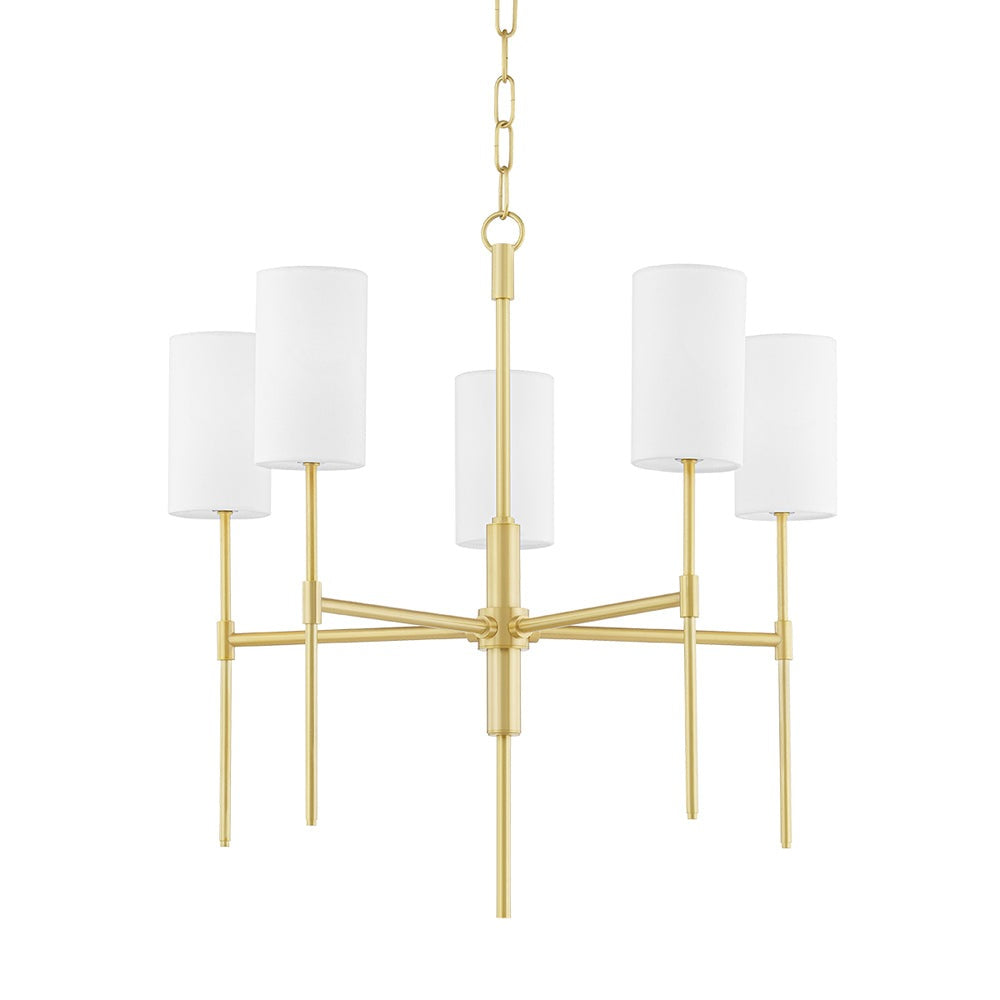 Hudson Valley Lighting Olivia 5 Light Chandelier Aged Brass