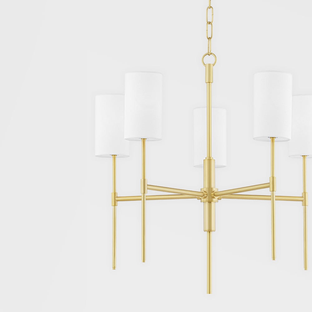 Hudson Valley Lighting Olivia 5 Light Chandelier Aged Brass