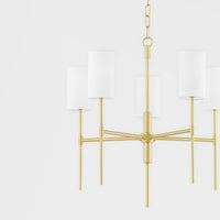 Hudson Valley Lighting Olivia 5 Light Chandelier Aged Brass