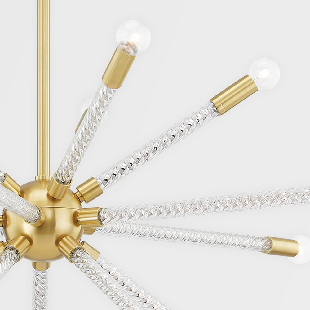 Pippin 15 Light Chandelier - Aged Brass Hudson Valley Lighting 3