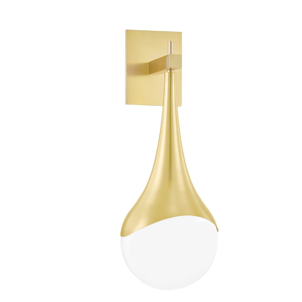 Hudson Valley Lighting Ariana 1 Light Wall Sconce in Aged Brass