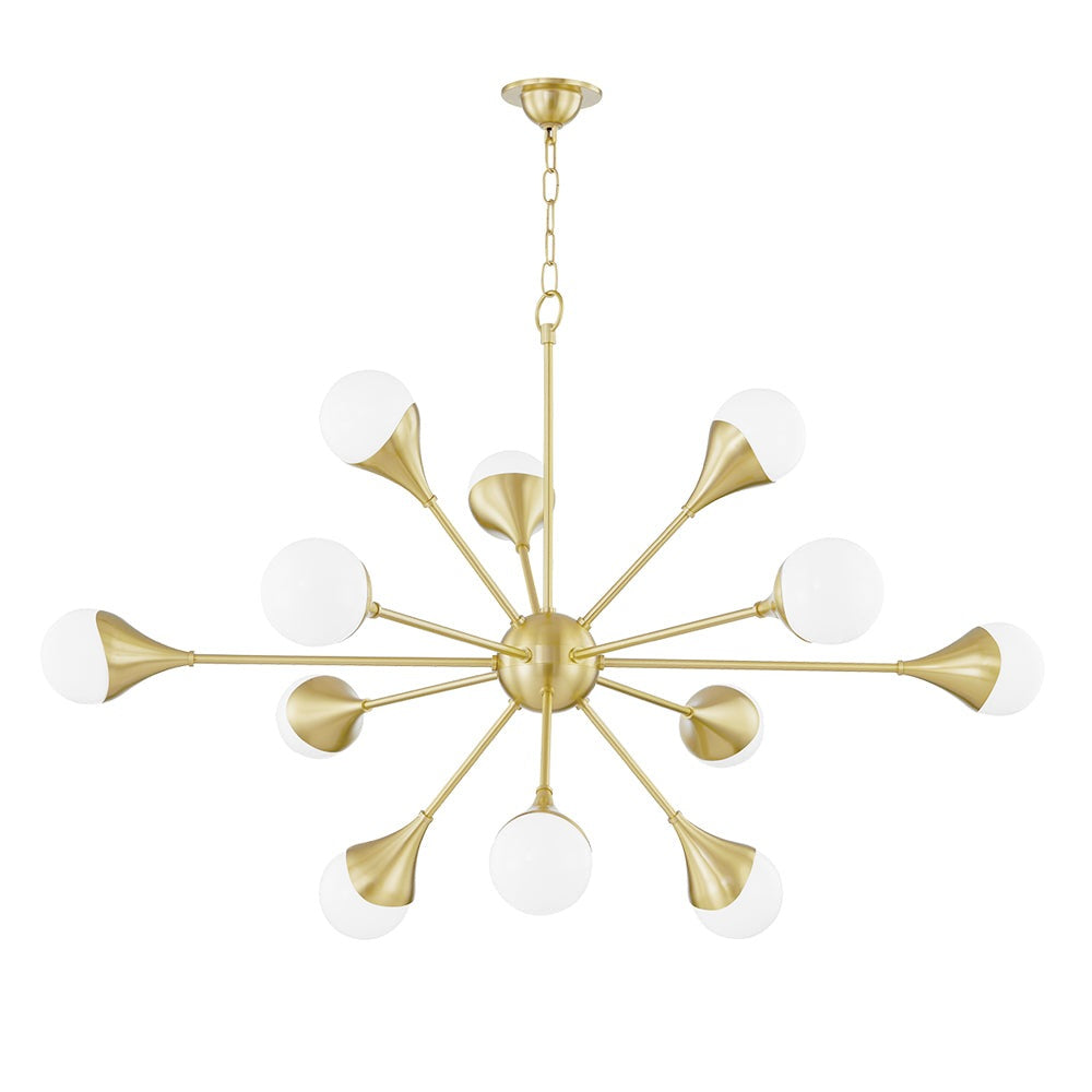 Hudson Valley Lighting Ariana 12 Light Chandelier Aged Brass