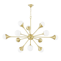 Hudson Valley Lighting Ariana 12 Light Chandelier Aged Brass