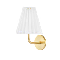 Hudson Valley Lighting Demi 1 Light Wall Sconce in Aged Brass