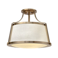 Elstead Charlotte 3 Light Ceiling Light Brushed Caramel