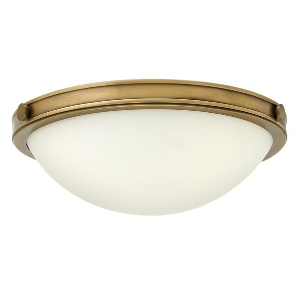 Elstead Collier 2 Light Flush Mount Light Heritage Brass