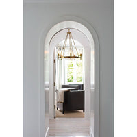 Elstead Collier 5 Light Chandelier Heritage Brass