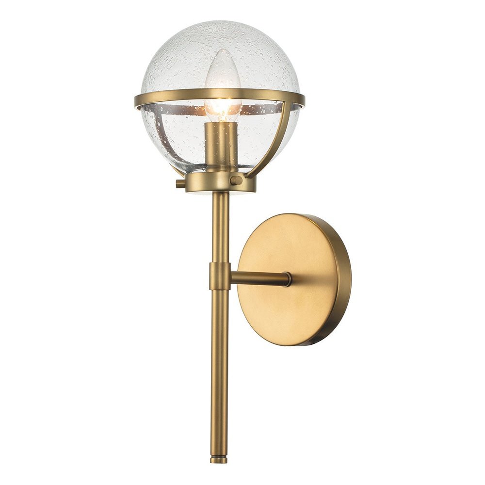 Hinkley Hollis 1 Light Clear Wall Light in Brass