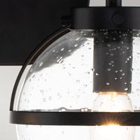 Hinkley Hollis 2 Light Wall Light in Black & Clear Glass