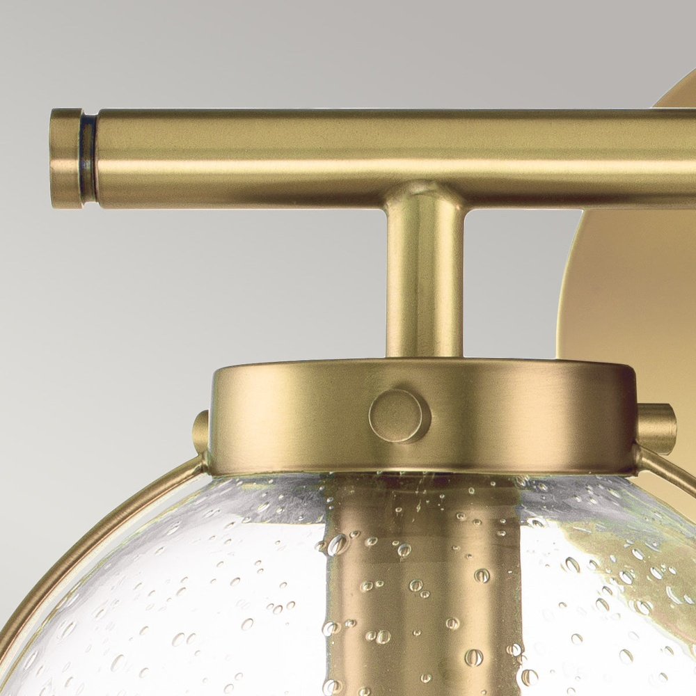 Hinkley Hollis 2 Light Wall Light in Brass & Opal Glass