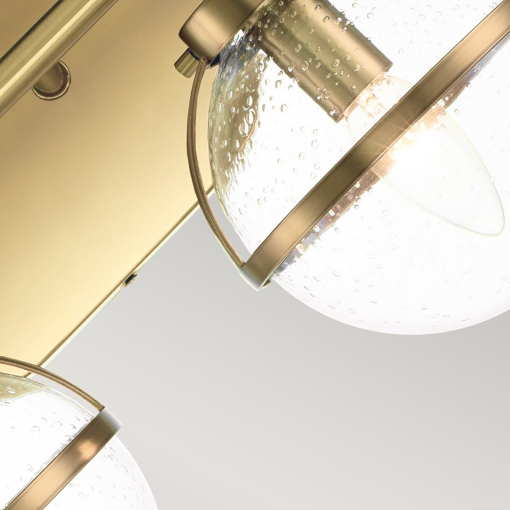 Hinkley Hollis 2 Light Wall Light in Brass & Opal Glass