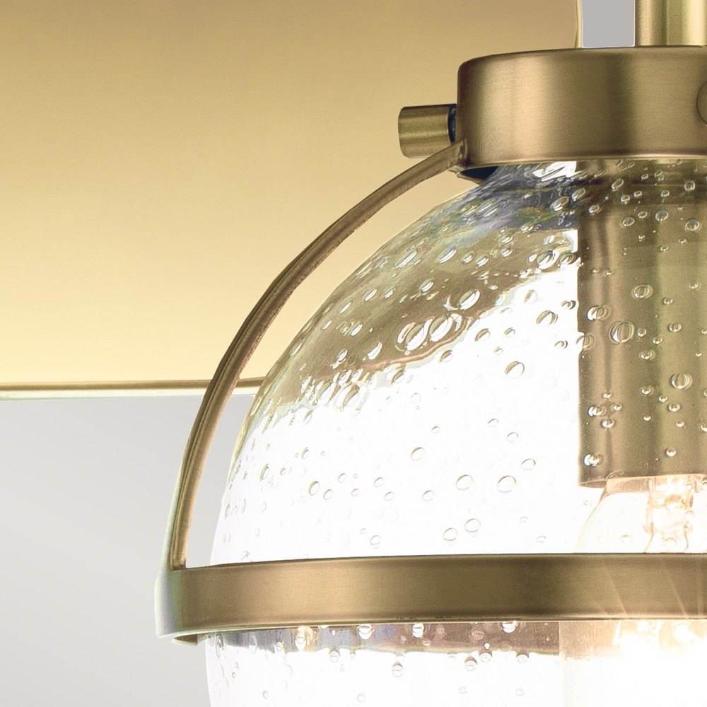 Hinkley Hollis 2 Light Wall Light in Brass & Opal Glass