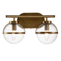 Hinkley Hollis 2 Light Wall Light in Brass & Opal Glass