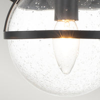 Hinkley Hollis 3 Light Wall Light in Black & Clear Glass