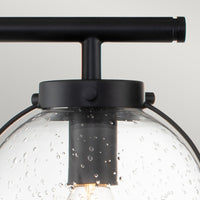 Hinkley Hollis 3 Light Wall Light in Black & Clear Glass