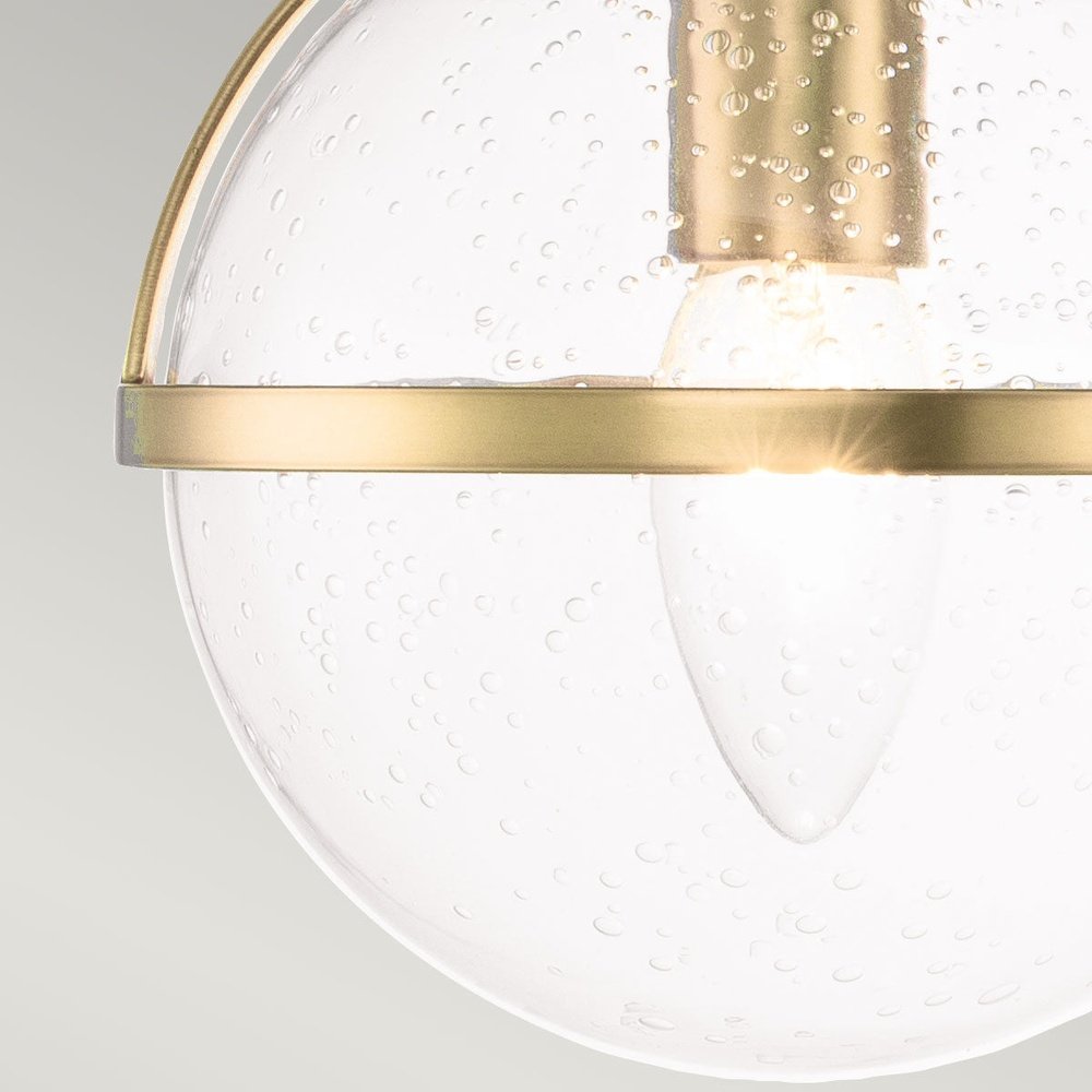 Hinkley Hollis 3 Light Wall Light in Brass & Opal Glass
