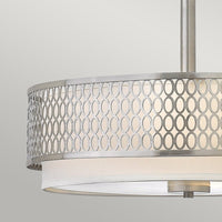 Hinkley Jules 3 Light Pendant / Semi-Flush Light in Brushed Nickel