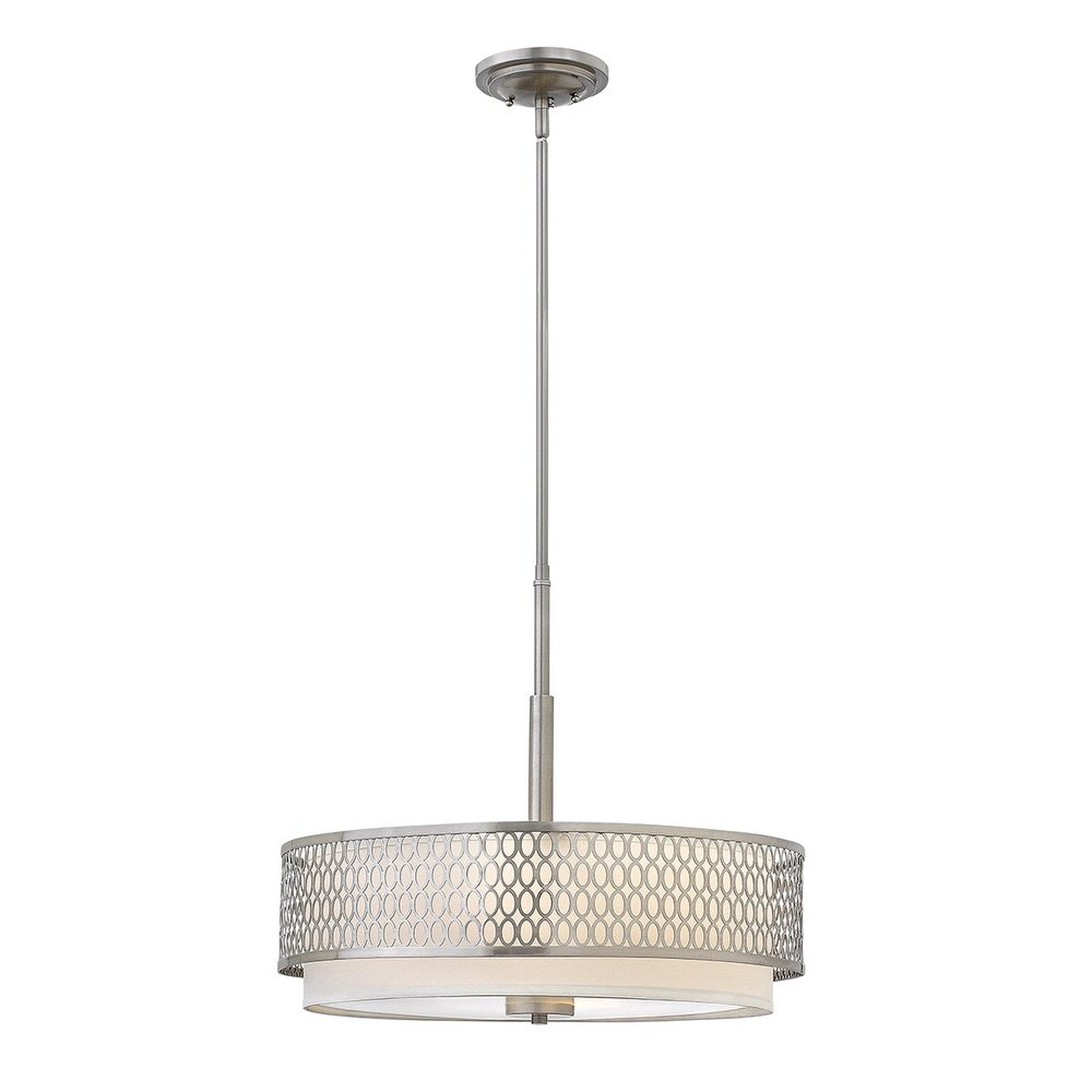 Hinkley Jules 3 Light Pendant / Semi-Flush Light in Brushed Nickel