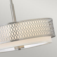 Hinkley Jules 3 Light Pendant / Semi-Flush Light in Brushed Nickel