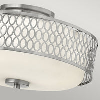 Hinkley Jules 3 Light Flush Mount Light in Brushed Nickel