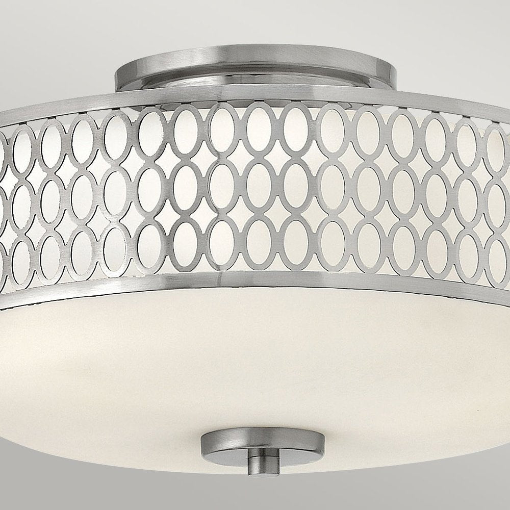 Hinkley Jules 3 Light Flush Mount Light in Brushed Nickel