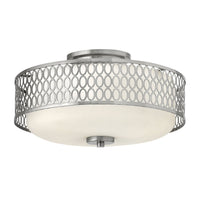 Hinkley Jules 3 Light Flush Mount Light in Brushed Nickel