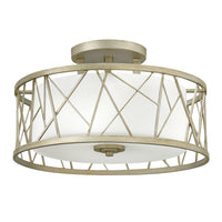 Elstead Nest 3 Light Ceiling Light Silver Leaf