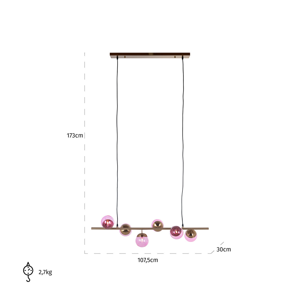 Richmond Bente Hanging Lamp in Pink