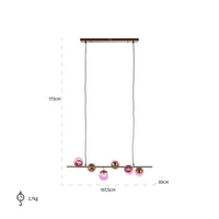 Richmond Bente Hanging Lamp in Pink