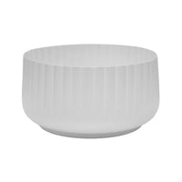 Ivyline Hudson White Corrugated Bowl Planter