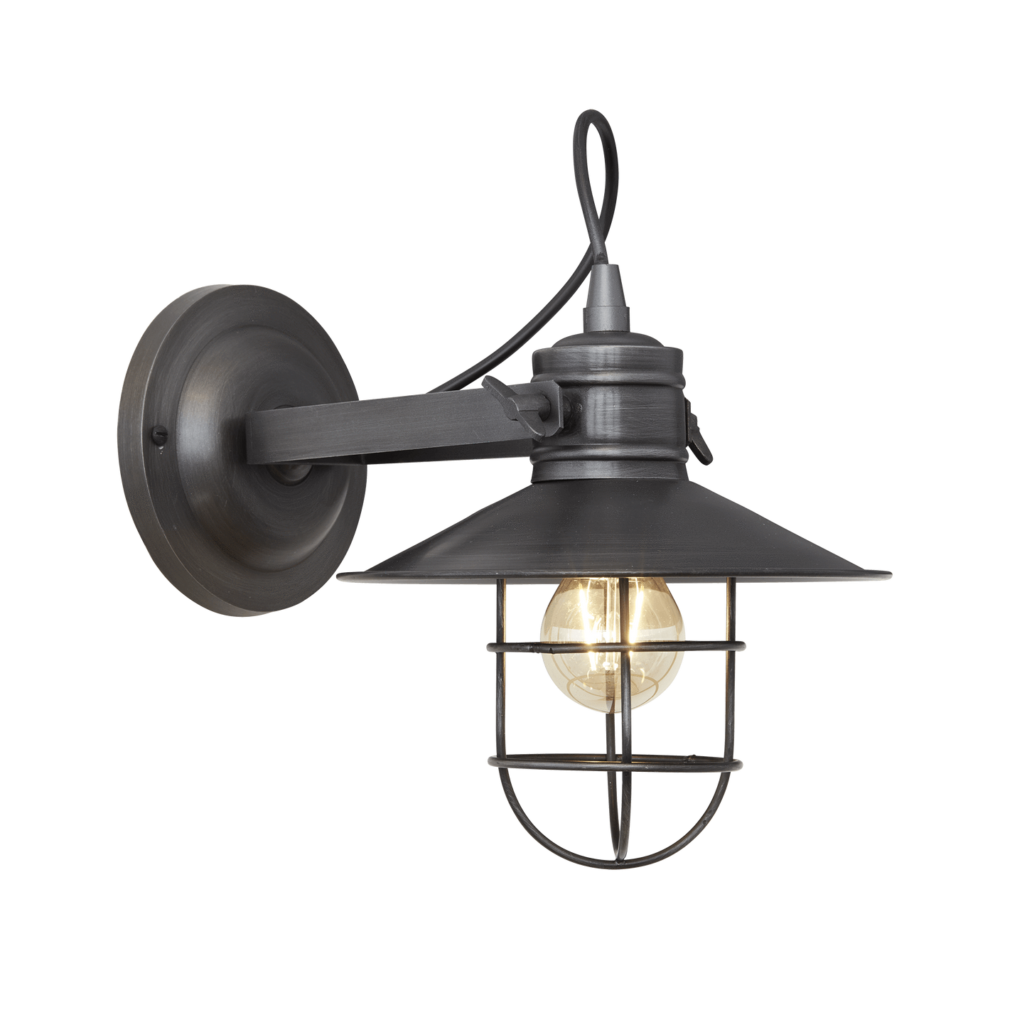 Industville Harbour Wall Light - 6 Inch - Pewter