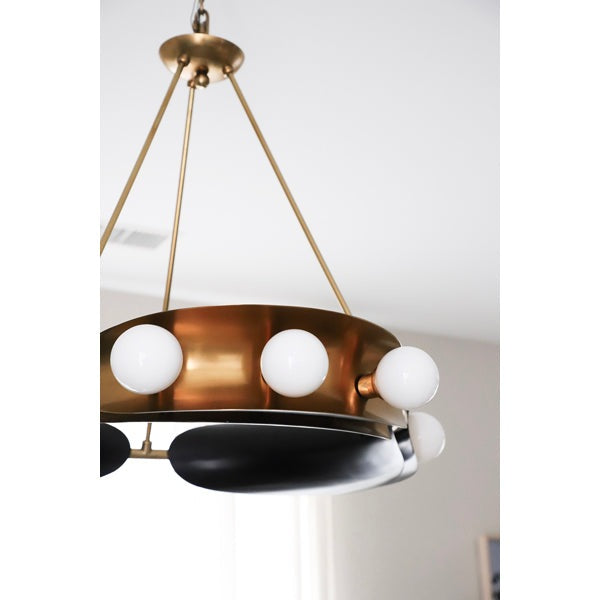 Hopper 9 Light Chandelier - Vintage Brass Bronze Hudson Valley Lighting 2