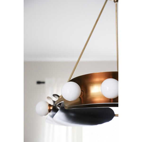 Hopper 9 Light Chandelier - Vintage Brass Bronze Hudson Valley Lighting 6