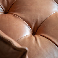 Gallery Interiors Hudson Living Ecclestone 3 Seater Sofa in Tan Leather