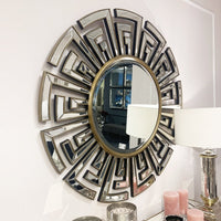 Libra Interiors Claridge Deco Round Mirror