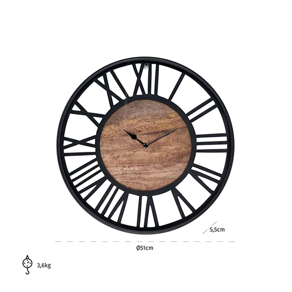 Richmond Scott Black Wall Clock