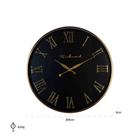 Richmond Deonne Gold Round Wall Clock