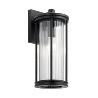 Kichler Barras 1 Light Wall Lantern in Black