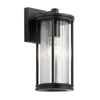 Kichler Barras 1 Light Wall Lantern in Black