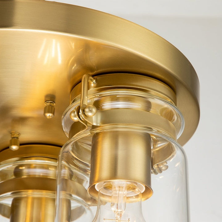 Kichler Brinley 3 Light Flush Mount Light - Brass Elstead 2
