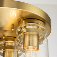 Kichler Brinley 3 Light Flush Mount Light in Brass