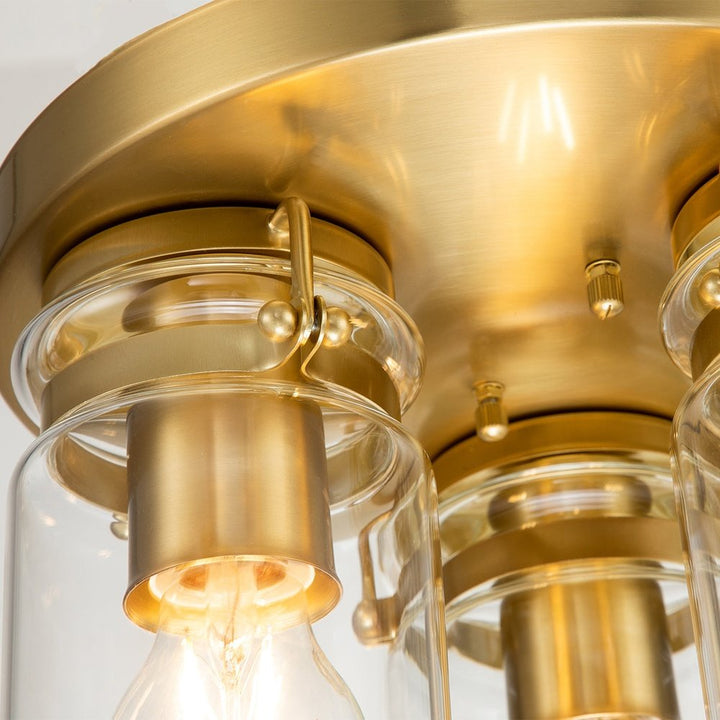 Kichler Brinley 3 Light Flush Mount Light - Brass Elstead 4